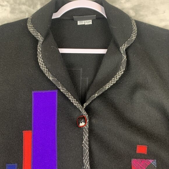 Lynn‎ Murray Wool Jacket Women's 3XL Abstract Art Topper Button Up Coat (0593) - Picture 4 of 10